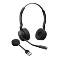 Jabra Engage 55 DECT Wireless On-Ear Headset - Teams Certified Link400-A / 2-Mics Noise Cancellation / Busy Light / 5 Wearing Styles / Up to 120m Dist