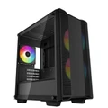 DEEPCOOL CC360 ARGB Black Mini Tower for ITX, mATX Tempered Glass, 3x 120mm ARGB Fans Pre-Installed, CPU Cooler Support up to 165mm, GPU Support up to