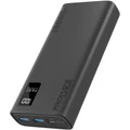 Promate BOLT-20PROBK 20000mAh Power Bank With Smart LED Display & Super Slim Design - Includes 2x USB-A & 1x USB-C Ports - 2A (Shared) Charging - Auto