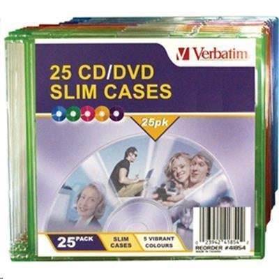 Verbatim 41854 Empty CD Slim Cases - 25 Pack