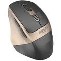 Promate SAMIT.GLD Ergonomic Silent Click Wireless Mouse with up to 2200 DPI - 10m Working Range - Plug & Play - Supports 1200/1600/2200 DPI High Preci