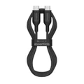 Mophie 2M Premium USB-C to USB-C PD Fast Charging Cable - Black, Support Up to 60W PD Fast Charging, Durable braided nylon, Heavy-Duty Construction, A