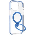 ZAGG iPhone 15 Pro (6.1") Santa Cruz Snap Case with Ring Stand - Clear / Blue Magsafe Compatible