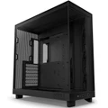NZXT H6 Flow Black ATX MidTower Gaming Case Tempered Glass, Dual Chamber, Front 3x 120mm Fans Pre-Installed, CPU Cooler Support Upto 163mm, GPU Suppor