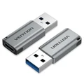 Vention USB 3.0 Male to USB-C Female Adapter Gray Aluminum Alloy Type