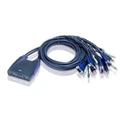 Aten CS64US 4-Port USB VGA/Audio Cable KVM Switch (0.9m)
