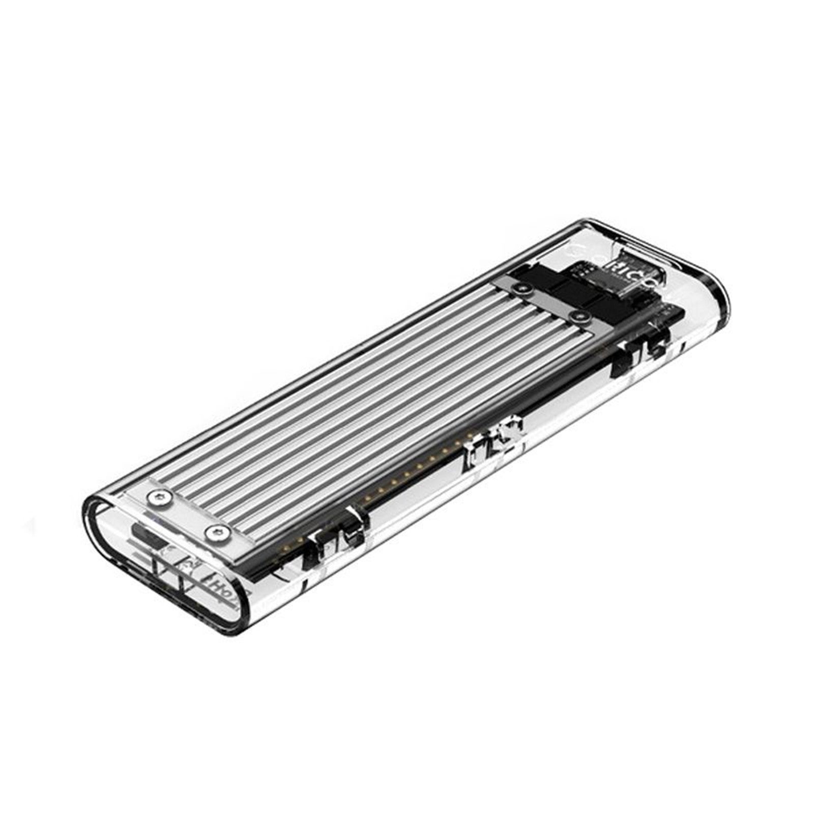 Orico Transparent M.2 NVME USB-C SSD Enclosure - Silver USB3.1 Gen.2