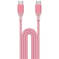 Momax 1-Link Flow 60W 1.2M USB-C To USB-C PD Fast Charging Cable Pink Support Apple iPhone, iPad Pro. iPad Air, Samsung, Oppo, Oneplus, Nothing phone