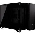 Corsair 2500X Black MATX Gaming Case Tempered Glass CPU Cooler Support Upto 180mm, GPU Support Upto 400mm, 360mm Radiator Supported, 4x PCI (4 vertic