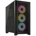 Corsair iCUE 4000D RGB Airflow Black ATX MidTower Gaming Case Tempered Glass, 3 X ARGB Fans , CPU Cooler Support Upto 170mm, GPU Support Upto 360mm, 3