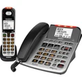 Uniden SS E47+1 Cordless phone , Large Screen and Buttons, Extra Loud Volume, 3 Speed Dial Buttons, Slow Talk Mode For Real Time Voice, Hearing Aid Co