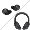 Technics EAH-AZ80 + EAH-A800 Flagship Noise-Cancelling Headphones Bundle - Black - Exceptional sound - 3-way Multipoint - Hi-Res Audio with LDAC