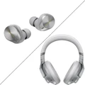 Technics EAH-AZ80 + EAH-A800 Flagship Noise-Cancelling Headphones Bundle - Silver - Exceptional sound - 3-way Multipoint - Hi-Res Audio with LDAC