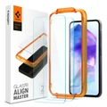 Spigen Galaxy A35 5G (2024) Premium Tempered Glass Screen Protector - 2 Pack Durable 9H Screen Hardness - Rounded Edges - Delicate Touch - Compatible
