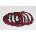 GGPC Gaming PC Braided Cable Kit Pack, (Red and Black, 40cm) Includes 1 x 20+4 Pin, 2 x 6+2 Pin, 1 x 4+4 Pin Cables