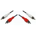 Dynamix CA-2RCA-5 5M RCA Audio Cable - 2 x RCA Plugs to 2 x RCA Plugs Coloured Red and White