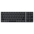 SATECHI Compact Keyboard - Space Grey Backlit - Bluetooth