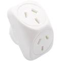 The Brute Power Co BPDAA Double Adapter - Angled 2 sockets SAA certified For indoor use
