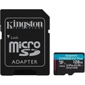 Kingston Canvas Go! Plus 128GB microSD Memory Card, Class 10, UHS-I, U3, V30, A2 ,up to 170MB/s read, and 90MB/s write, for Android mobile devices, ac