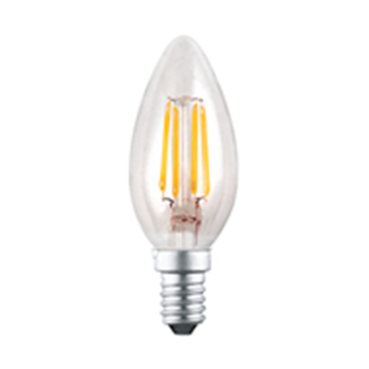 FSL LED Bulb C35D-4W-E14/SES - Filement - Warm White 2700K - 470lm - Dimmable