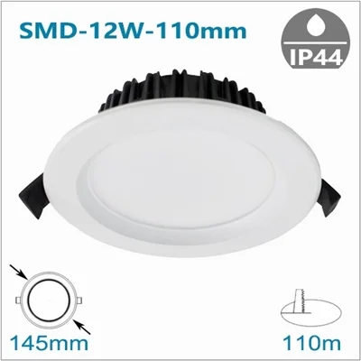 FSL RAV1201-CL112-30K LED Downlight LFS SMD-12W-110mm, Warm White 3000K, Dimmable IP44, Cut 115mm