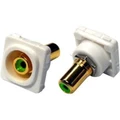 AMDEX FP-RCA-GR Green RCA to RCA Jack. Gold Plated