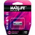 Maxlife BATA23 A23 Alkaline 12V Battery. 1Pk.