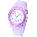 Kids Analog Watch for Girls Boys Waterproof Learning Time Wrist Watch Easy to Read Time WristWatches for Kids(Purple)