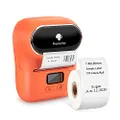 Phomemo Barcode Printer - M110 Label Maker Bluetooth Thermal Label Printer for Barcode, Address, Clothing, Jewelry, Retail and More, Compatible with Android & iOS System, Orange
