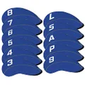 Craftsman Golf 11pcs/Set Neoprene Iron Headcover Set with Large No. for All Brands Callaway,Ping,Taylormade,Cobra Etc. (Blue)