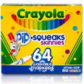 Crayola Pip-Squeaks Skinnies Washable Markers, Multi, 64 Ct