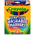 Crayola 587832 Ultra-Clean Broad Line Washable Bold Markers (8 Count)