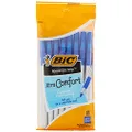 BIC Round Stic Grip Xtra Comfort Ballpoint Pen, Medium Point (1.2mm), Blue, 8-Count
