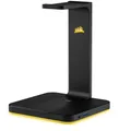 CORSAIR CA-9011167-AP ST100 RGB Premium Headset Stand with 7.1 Surround Sound - 3.5mm and 2xUSB 3 Black One Size