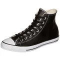 Converse Chuck Taylor All Star Leather Sneakers, Black/White/Black, 5.5