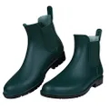 Asgard Women's Ankle Rain Boots Waterproof Chelsea Boots, Green, 5