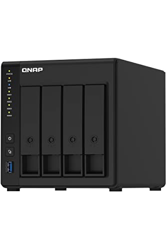 QNAP TS-451D2-4G 4-Bay 4K Hardware transcoding NAS with Intel Celeron J4025 CPU and HDMI Output, 4GB RAM