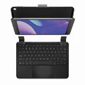 Brydge 10.2 MAX+, Wireless Keyboard Case with Trackpad for iPad (8th & 7th Gen), Native Multi-Touch Trackpad, Protective Case