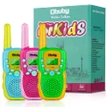 Obuby Toys for 3-12 Year Old Boys， Walkie Talkies for Kids 22 Channels 2 Way Radio Gifts Toys with Backlit LCD Flashlight 3 KMs Range Gift Toys for Age 3 up Boy and Girls to Outside , Hiking, Camping