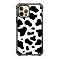 CASETiFY Ultra Impact Case for iPhone 12 / iPhone 12 Pro - Cow Print - Clear Black