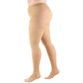Truform 20-30 mmHg Compression Pantyhose, Plus Size Women's Support Tights Hosiery, Beige, Petite