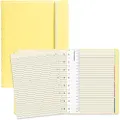 Filofax B115061U Refillable Classic Pastel Notebook, A5 Size, 112 Cream colored moveable pages. Includes 4 Indexes (one with pocket), a page marker and elastic closure, Lemon