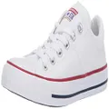 Converse Chuck Taylor All Star Leather Sneakers, White/White/White, 5
