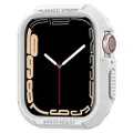 Spigen Rugged Armor Compatible with Apple Watch Case for Series 8/7 45mm and 44mm Series 6/SE/5/4 - White