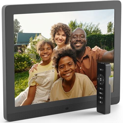 Pix-Star 15 inch WiFi Digital Picture Frame | Share Videos and Photos Instantly by Email or App | Motion Sensor | IPS Display | Effortless One Minute Setup | Highly Giftable