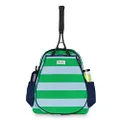 Ame & Lulu Game On Tennis Backpack - Contains Padded & Adjustable Straps - Two Exterior Water Bottle Pockets - Grasshopper