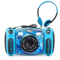 VTech 80-507160 Kidizoom Duo 5.0 Deluxe Digital Selfie Camera with MP3 Player & Headphones, Blue
