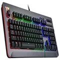 Thermaltake Level 20 RGB Titanium Aluminum Gaming Keyboard Cherry MX Silver Switches, 16.8M Color RGB, 32 color zone options, support Alexa Voice Control, Razer Chroma Sync compatible KB-LVT-SSSRUS-01