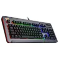 Thermaltake Level 20 RGB Titanium Aluminum Gaming Keyboard Cherry MX Silver Switches, 16.8M Color RGB, 32 color zone options, support Alexa Voice Control, Razer Chroma Sync compatible KB-LVT-SSSRUS-01