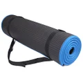BalanceFrom GoFit All-Purpose 2/5-Inch (10mm) Extra Thick High Density Anti-Slip Exercise Pilates Yoga Mat with Carrying Strap, Blue & Black